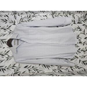 Nordstrom Button Up Shirt Blue & White Mens Size M Checked